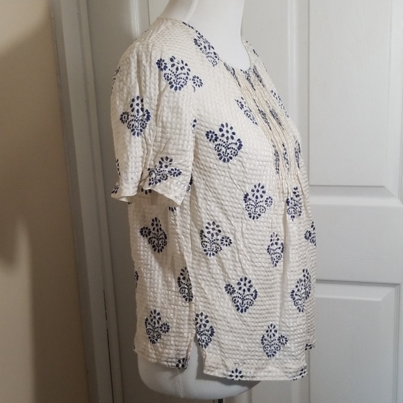 Madewell floral stamp pintuck top - Picture 4 of 9